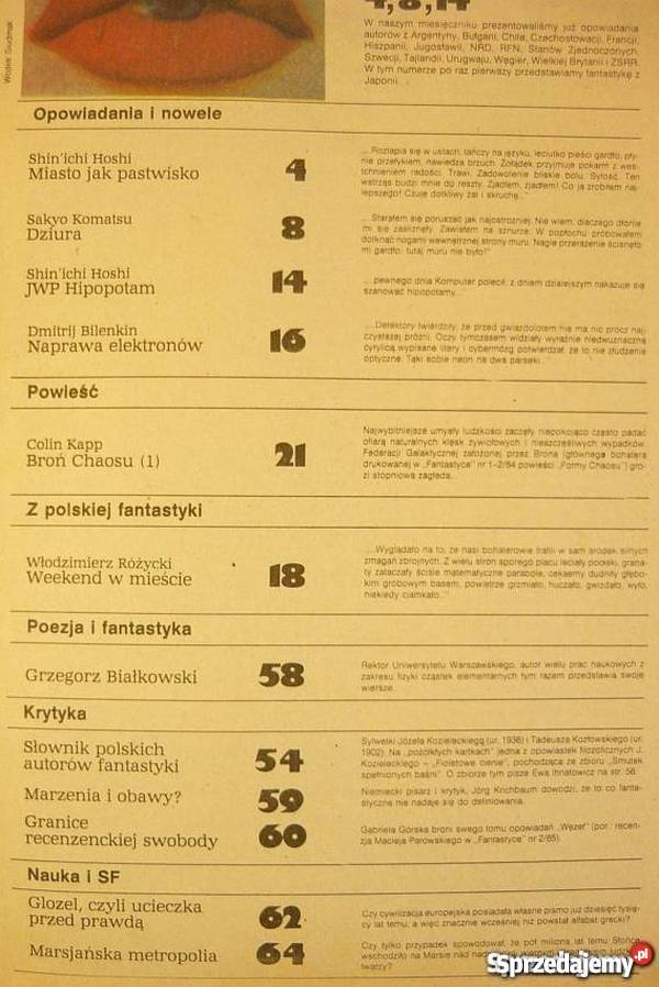 FANTASTYKA 1986 01 40 MIESIĘCZNIK Piła