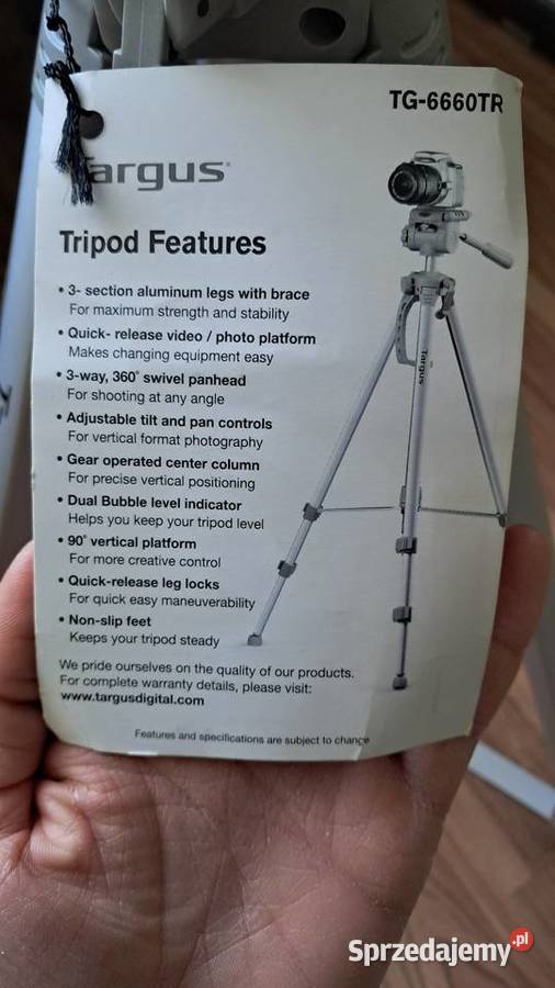 Nowy Statyw Targus tg 6660tr z pokrowcem sprzedam