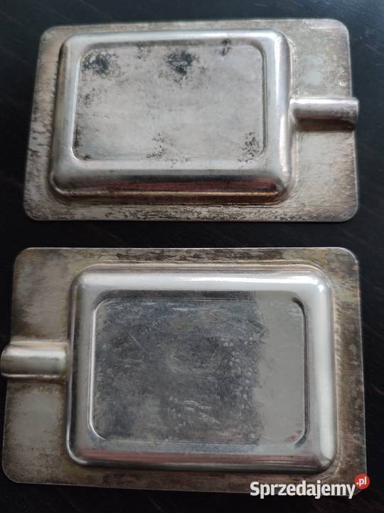 Srebrne autorskie popielniczki brydżowe wyrób Warszawa