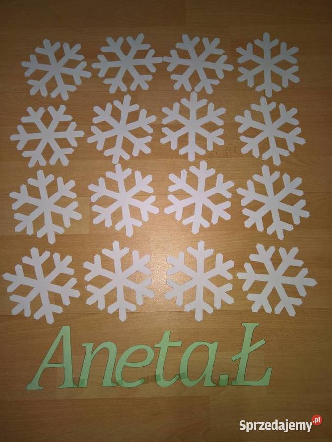 Dekoracje dwustronne okienne zimowe z brystolu Garwolin
