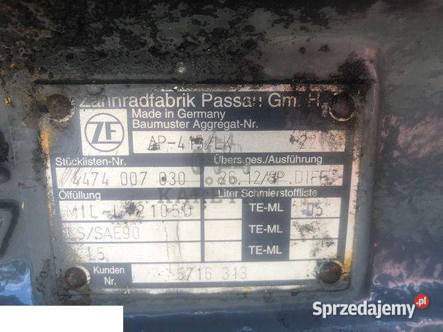 Most Napędowy ZF 4474007030 CZĘŚCI Wkład Mostu