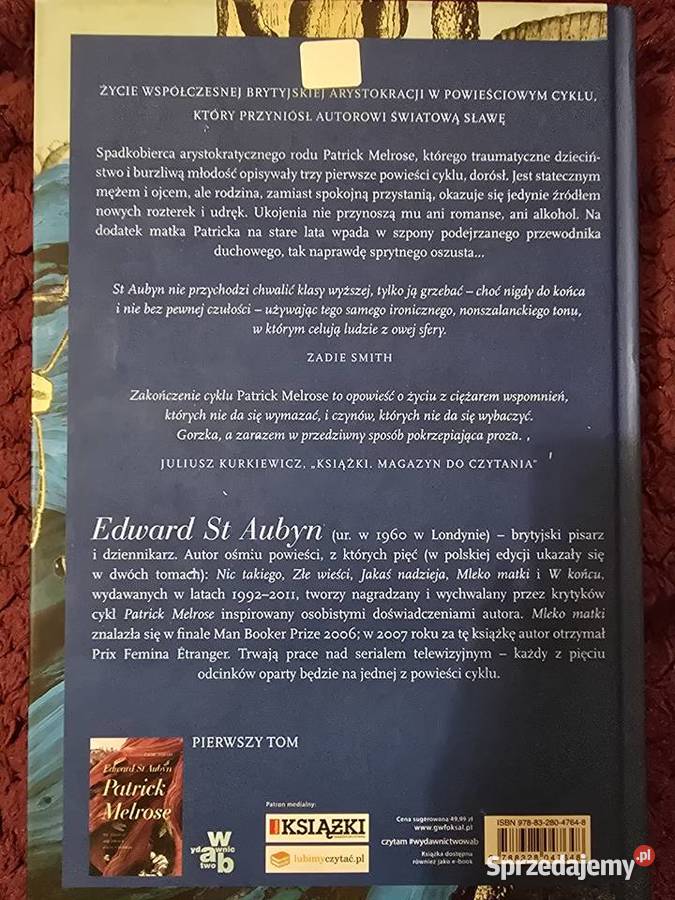 Mleko Matki W Końcu Edward St Aubyn Patrick Kraków sprzedam