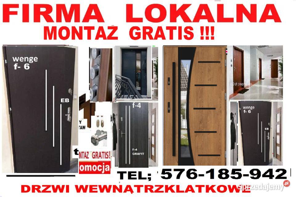Drzwi z montażem zewnętrzne drewniane i metalowe mazowieckie Warszawa