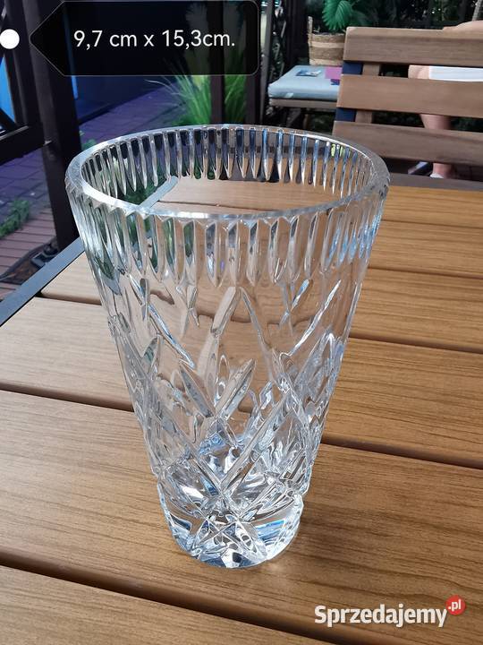 Piękny Wazon Kryształ Kryształowy PRL Vintage Piastów