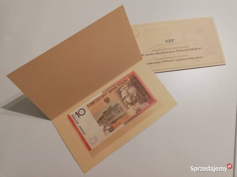 2 x Banknot 10 Piłsudski Niepodległość 63471 śląskie Sosnowiec