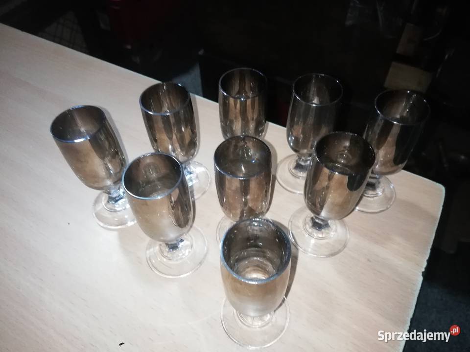 Szklane dymione kieliszki dymne łódzkie Łódź