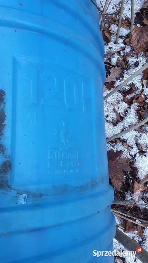 Nitron beczka pastikowa 120 L do połowy pełna Biznes i Przemysł