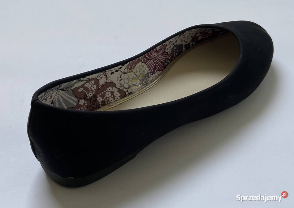 Czarne gładkie baleriny rozmiar 39 mazowieckie Żyrardów sprzedam