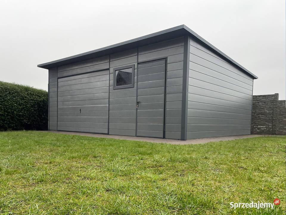 Garaż ocieplany z płyty warstwowej 655m grafit Kraków