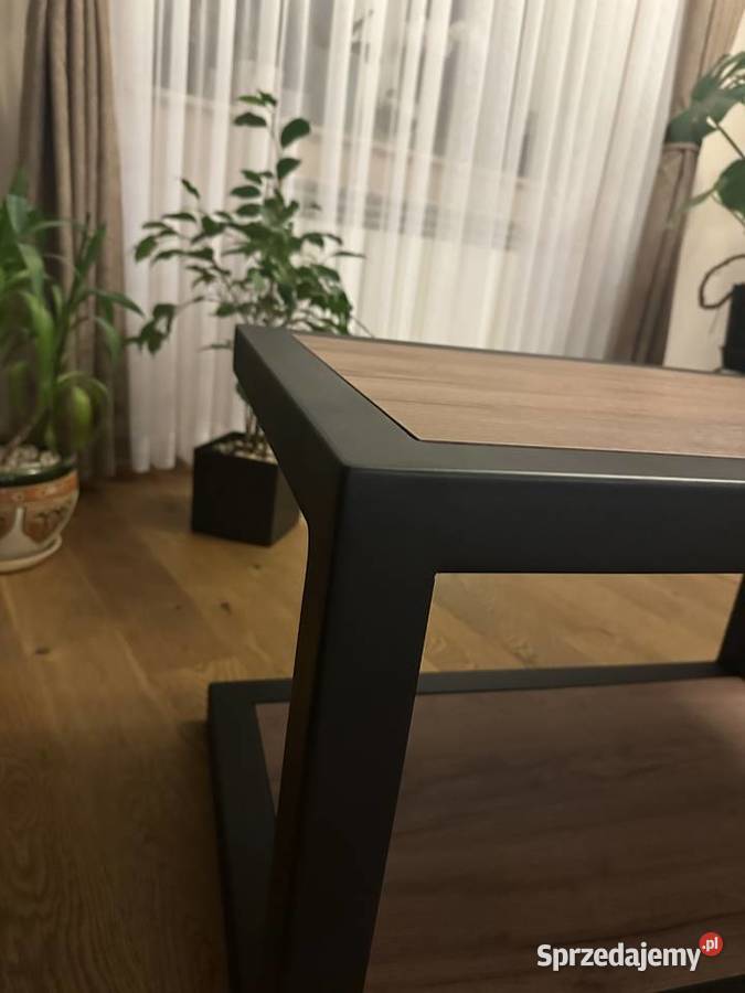 Stolik kawowy loft industrial czarny Lasek