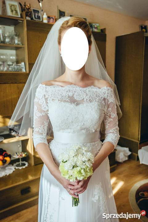 Piękna koronkowa suknia ślubna Luna Novias wielkopolskie Poznań sprzedam