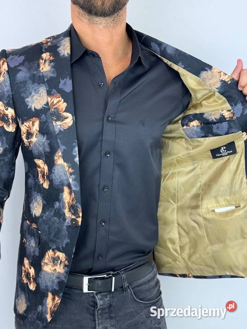 GIOVANNI PERA Marynarka męska D627 czarna w Rozmiar L wielkopolskie Ostrów Wielkopolski