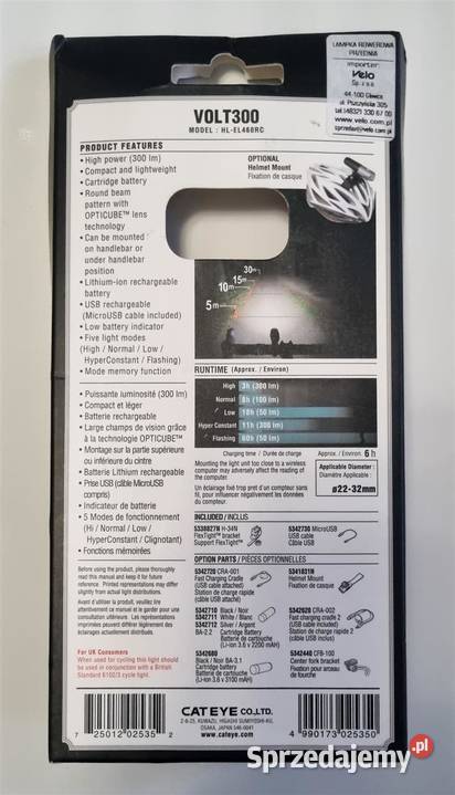 Lampka Rowerowa Cateye Volt 300