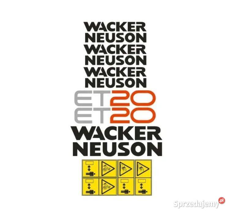 Naklejki oklejenie WACKER NEUSON ET20 Zamiennik mazowieckie Janików