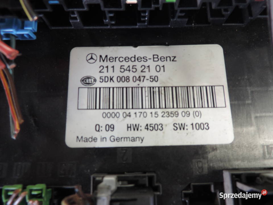 MODUŁ STEROWNIK SAM MERCEDES W211 2115452101 Skrzynki bezpieczników Nowy Sącz