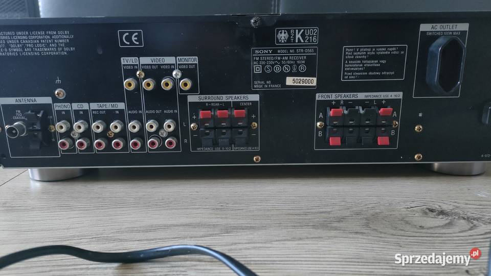 Amplituner Sony STRD565 z oryginalnym pilotem Rypin