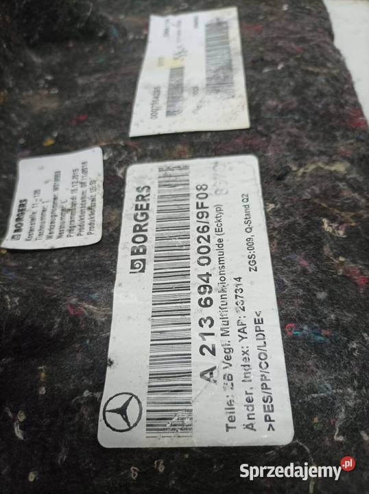 PODŁOGA BAGAŻNIKA WNĘKA KOŁA 2136940026 Mercedes