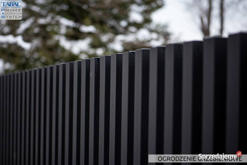 Ogrodzenie aluminiowe GRZEBIENIOWE pionowe Lublin