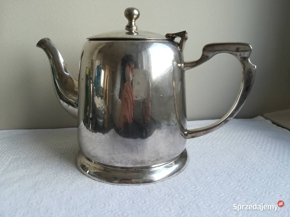 posrebrzany dzbanek piękny secesyjny kształt Gdańsk