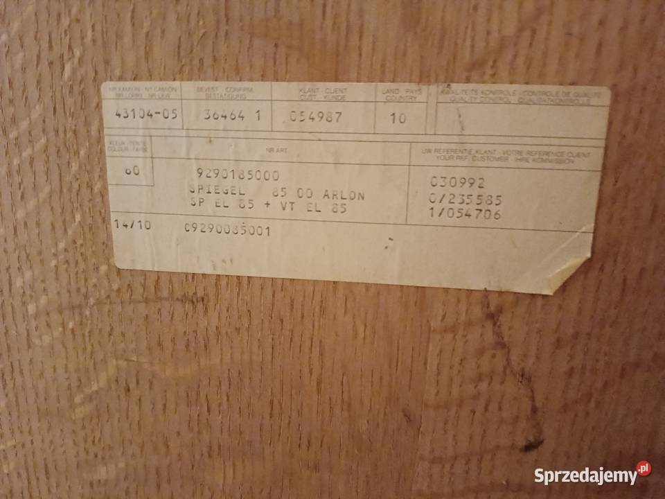 Stara komoda z owalnym lustrem vintage 183cm Lipno
