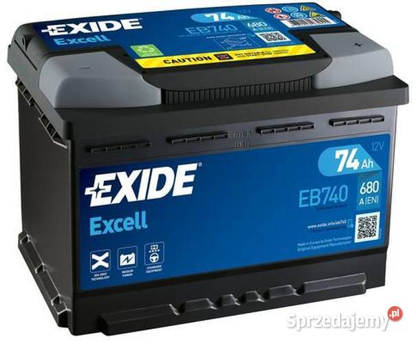 Akumulator Exide Excell 74Ah 680A PRAWY PLUS Katowice
