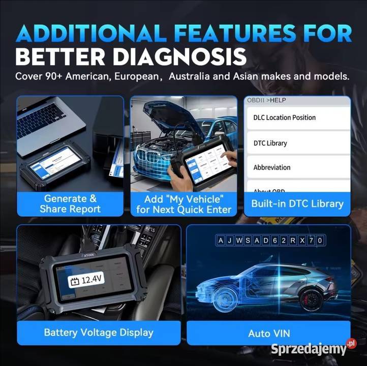 XTOOL D6S Skaner Samochodowy Diagnostyka sprzedam