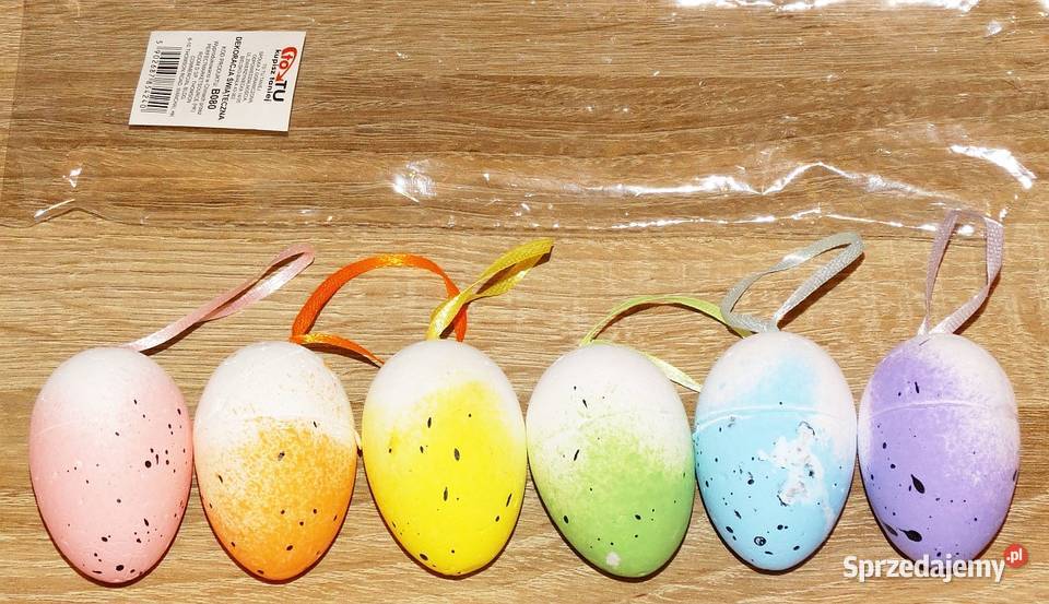 Zestaw 6 styropianowych pisanek wielkanocnych śląskie Gliwice