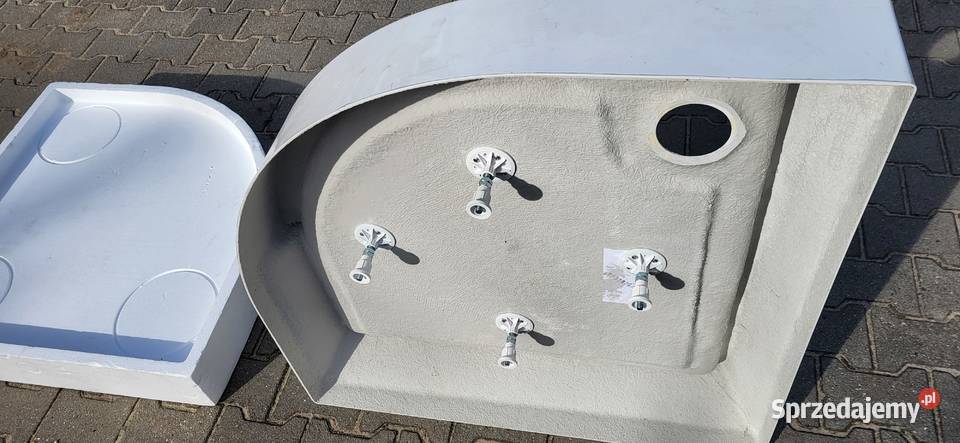 Brodzik akryl półokrągły 90x90 KOŁO Nośnik Klucze