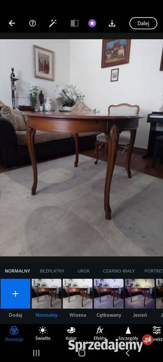 Stylowy drewniany stół rozkładany do 230 Łódź