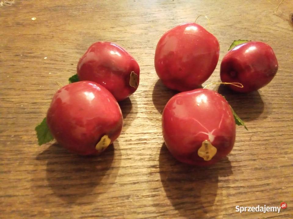 Jabłka woskowe Boże Narodzenie zawieszki komplet Warszawa