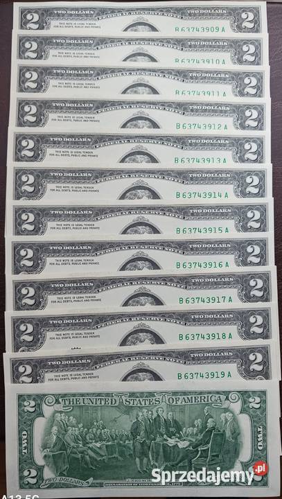 12 x 2 Dolary USA T Jefferson 2017 r seria A men Numizmatyka Konin