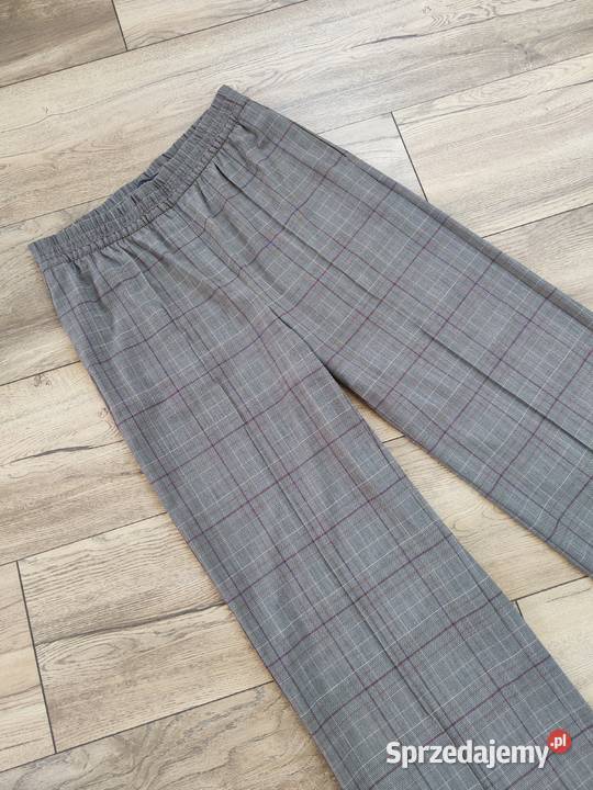 Szerokie spodnie w kratę Vintage Marks Spencer Jasło
