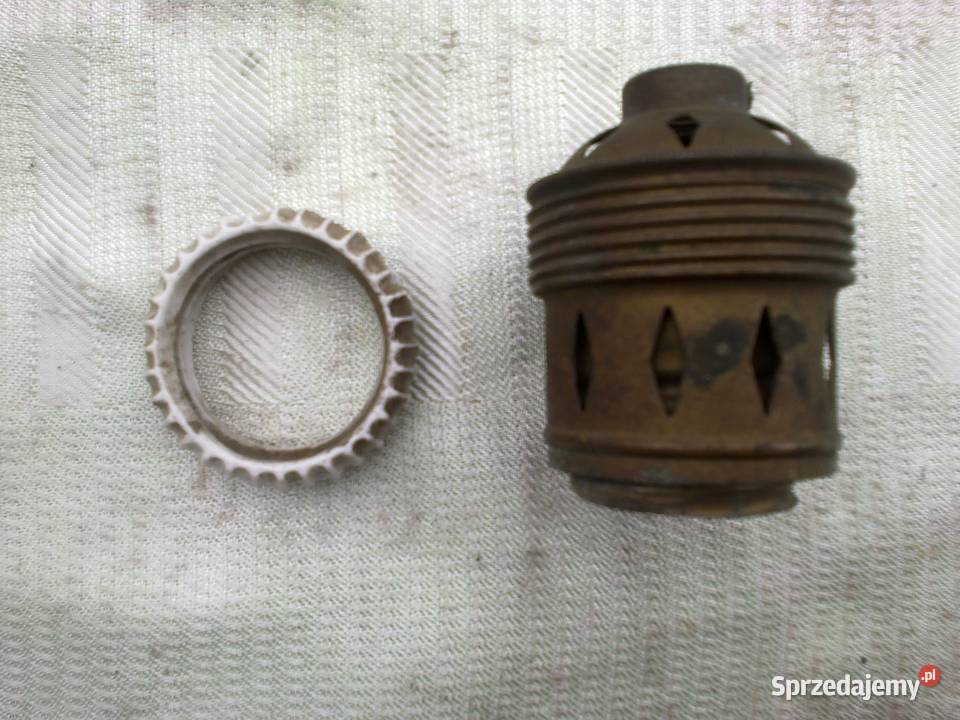 Oprawka żarówki mosiądz porcelana z prl Dąbie sprzedam