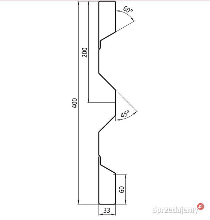 Burta stalowa HVkT400 L 5000 mm gr20 mm Przysieka Polska sprzedam