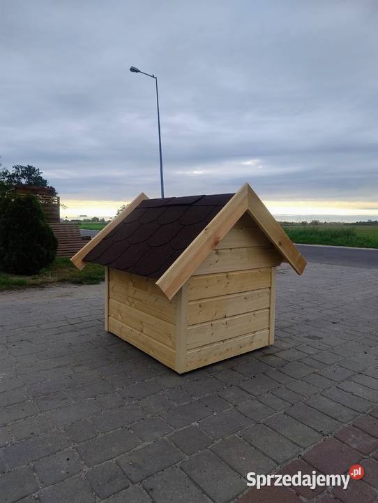 Drewniana Buda Psa 80 x 65 Ocieplana Podłoga Witkowo