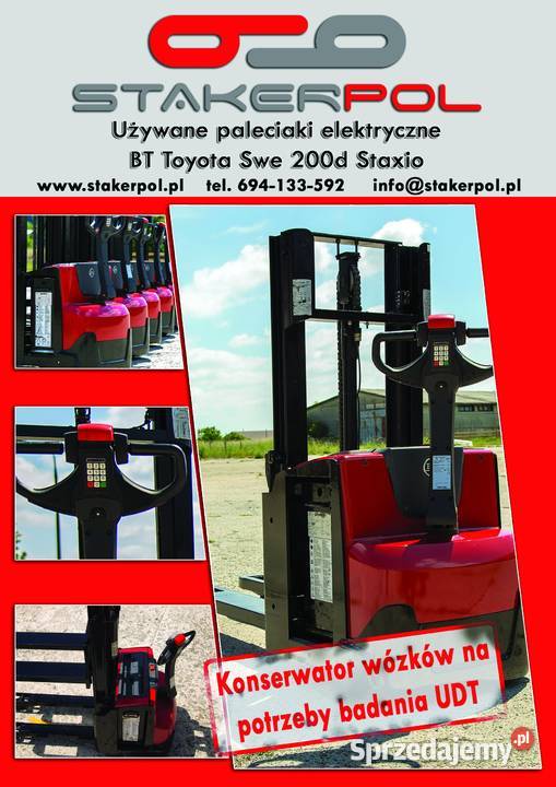 Paleciak elektryczny z niskim masztem wózek elektryczny małopolskie Celiny