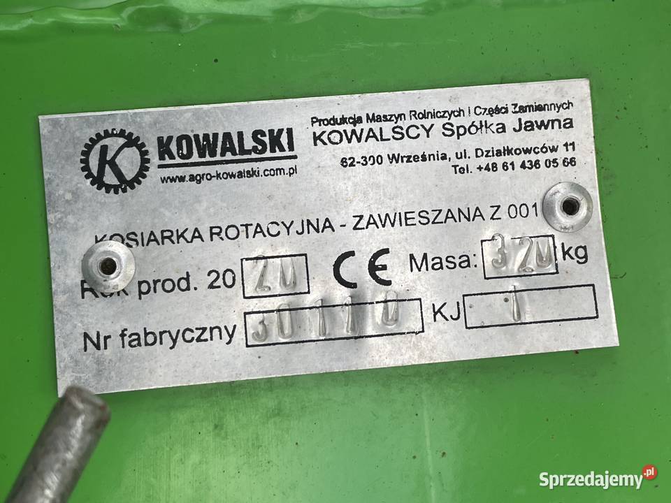 Kosiarka Rotacyjna Kowalski Grabów sprzedam