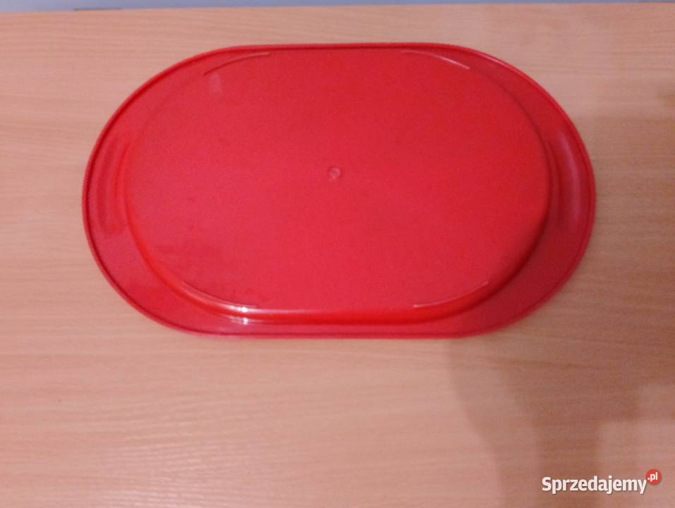 TACA kuchenna owalna plastikowa czerwona tacka z Akcesoria kuchenne Złotniki