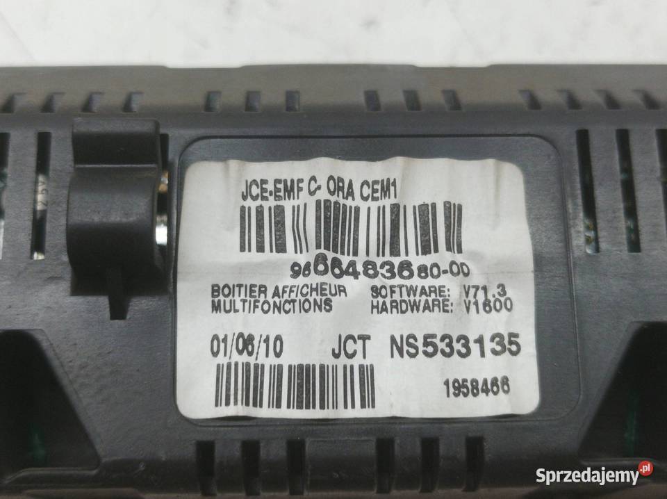 WYŚWIETLACZ 9666483680 Citroen Berlingo II 2008 sprzedam