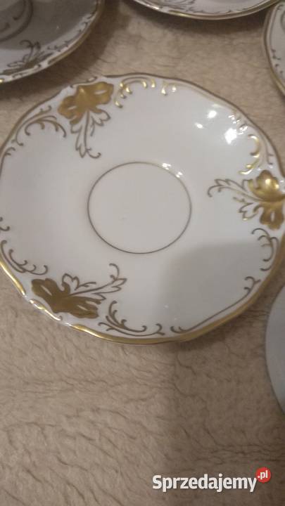 Filiżanki złoty liść 4 zachodniopomorskie sprzedam