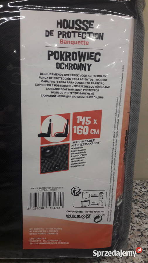 Pokrowiec ochronny na tylną kanapę samochodu Głuchołazy