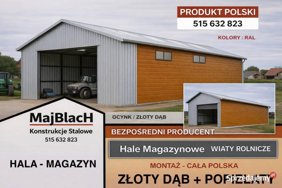 Blaszak Zadaszenie Wiata Hala Garaż Blaszany podlaskie