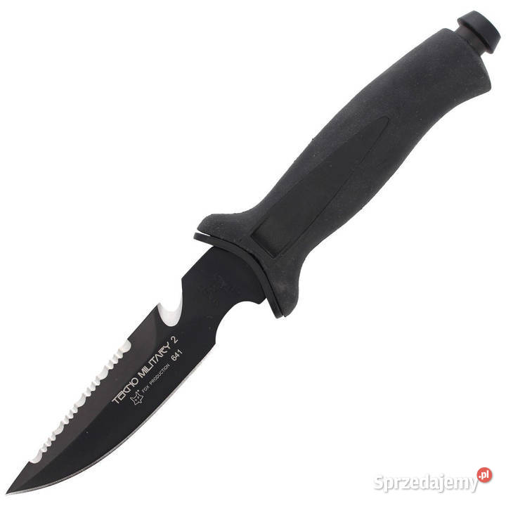 Nóż nurkowy FOX Tekno Military 2 Black Black Akcesoria, narzędzia i noże mazowieckie Warszawa