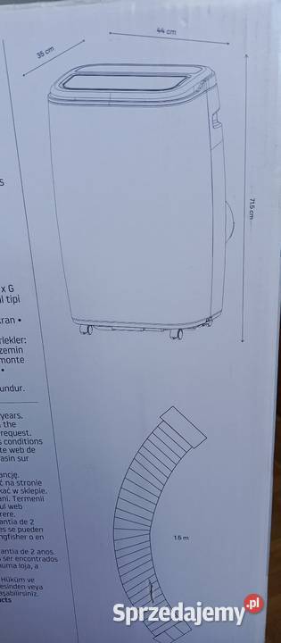 Klimatyzator przenośny 9000 BTU 2600W Dąbrowa Górnicza