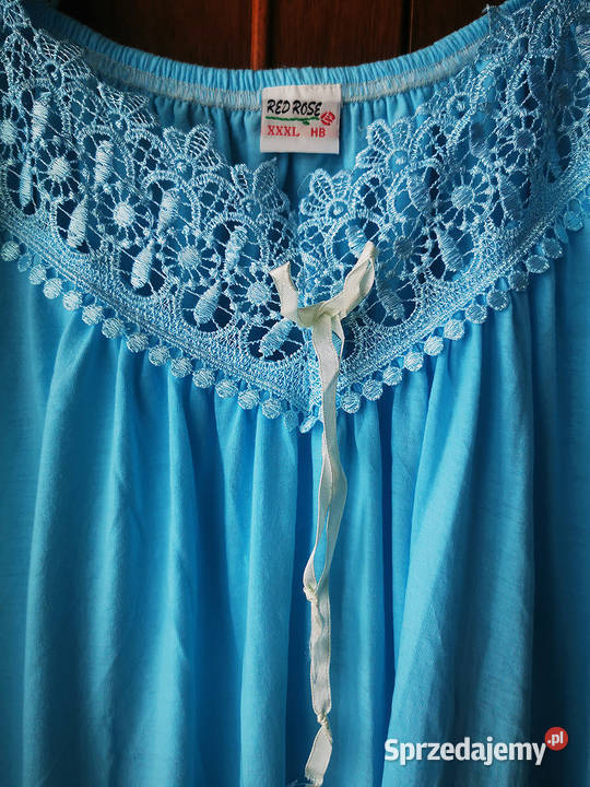 Koszula nocna bawełniana niebieska na Polkowice