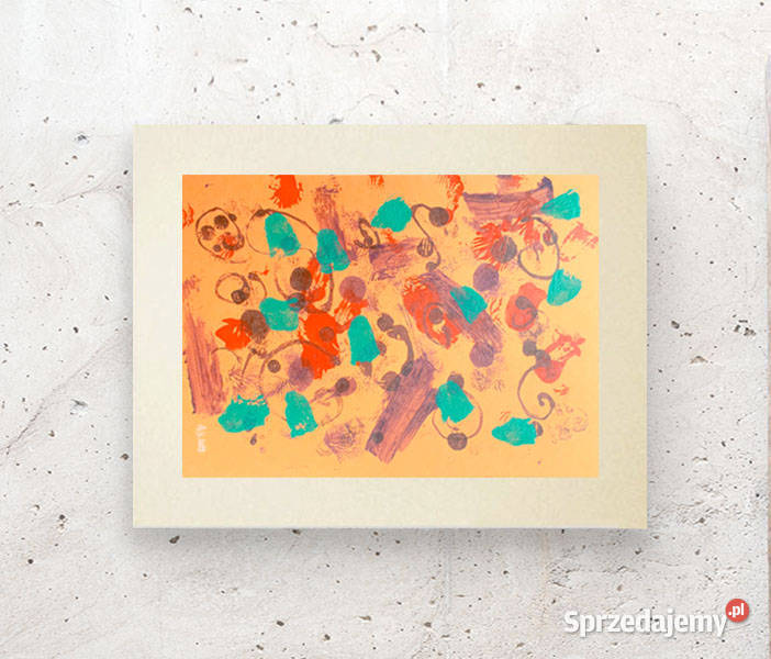 loft obraz minimalizm grafika abstrakcja wielokolorowy Dom i Ogród Kraków sprzedam