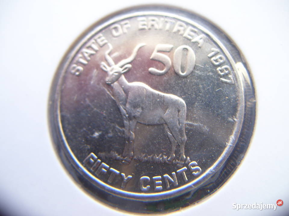 Stare monety 50 cent 1997 Eritrea podkarpackie Lesko