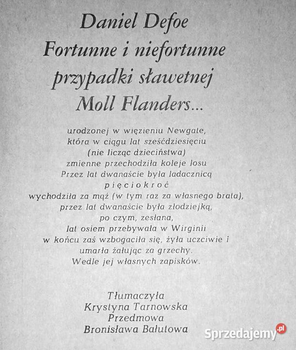 Fortunne i niefortunne przypadki sławetnej Moll lubelskie Chełm