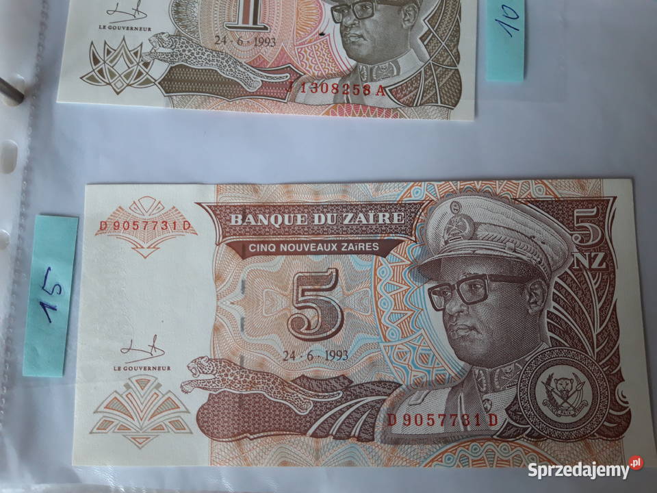 Banknot kolekcjonerski Zair Laos Ruda Śląska