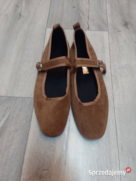 40 Brązowe baleriny wieczorowe z zapięciem NOWE inna Kraków